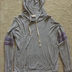 Light and Soft Gray and Purple Sweatshirt